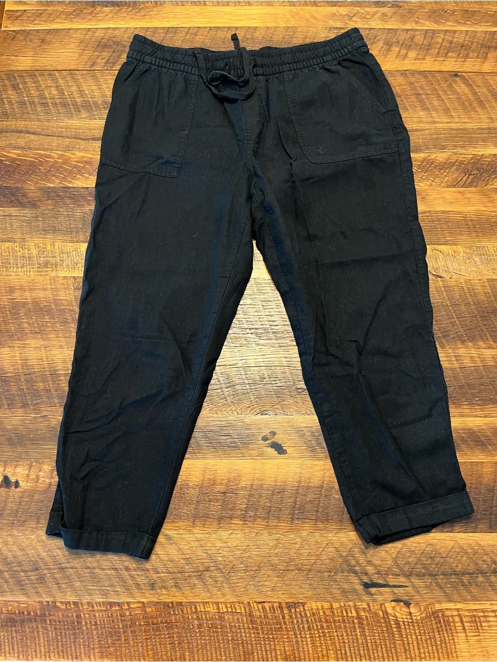 Old Navy linen-blend crops size medium - Picture 2 of 7